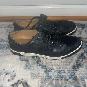 Men's 9 M Cole Haan Vartan Navy Blue Leather Sneakers Sport Oxfords